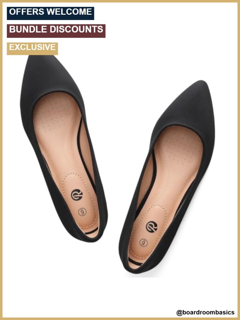 Classic Pointed Toe Ballet Flats for Women - Comfortable Slip On Dress Shoes
